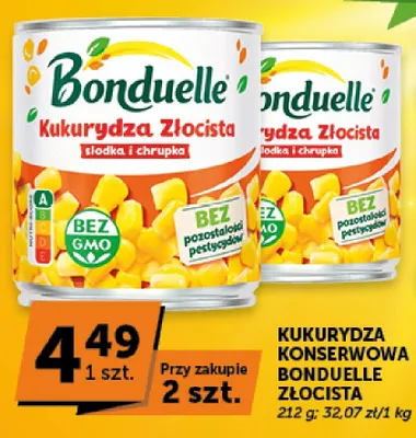 Kukurydza konserwowa Bonduelle Złocista promocja w Groszek