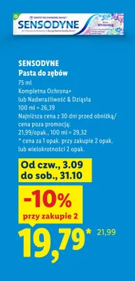 Pasta do zębów Sensodyne Nadwrażliwość & Dziąsła promocja w Lidl