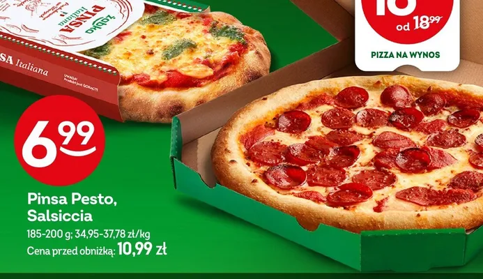 Pizza Pinsa Pesto promocja w Żabka