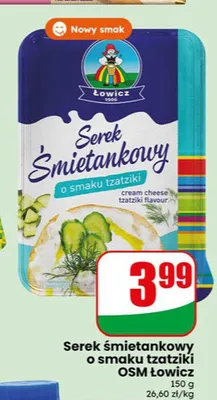 Serek śmietankowy o smaku tzatziki OSM Łowicz promocja w Dino