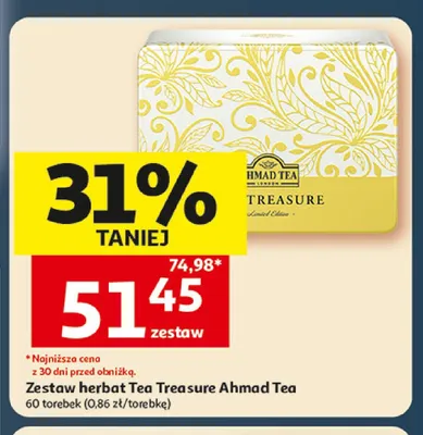 Zestaw herbat Tea Treasure Ahmad Tea promocja w Auchan