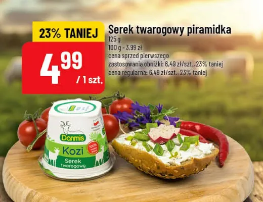 Serek twarogowy piramidka Danmis promocja w POLOmarket