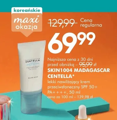 Krem przeciwsłoneczny Skin1004 Madagascar Centella SPF 50+ promocja w Super-Pharm