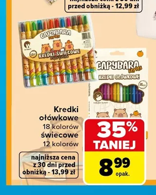 Kredki ołówkowe 18 kolorów Capybara Wikam promocja w Carrefour