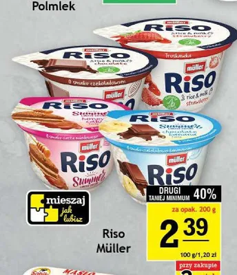 Deser ryżowy Riso bananowy Müller promocja w Gram Market