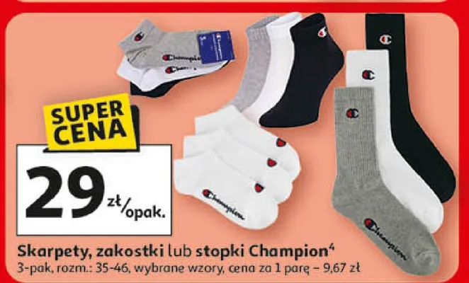Skarpety, zakostki lub stopki promocja w Auchan