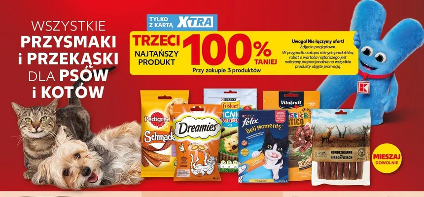 Przysmaki i przekąski dla psów i kotów promocja w Kaufland