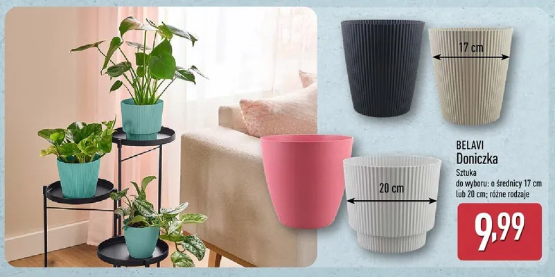 Doniczka Belavi o średnicy 17cm promocja w Aldi