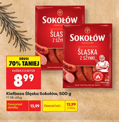 Kiełbasa śląska Sokołów promocja w Biedronka