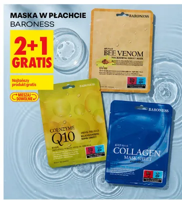 Maska w płachcie Coenzyme Q10 Baroness promocja w Biedronka