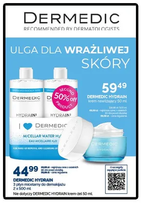 Krem nawilżający DERMEDIC HYDRAIN 50ml promocja w Ziko Dermo