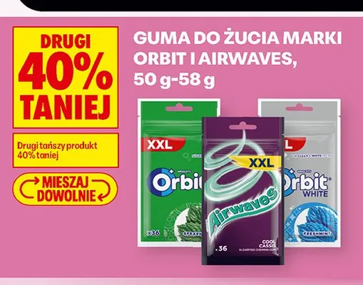 Guma do żucia Orbit Spearmint XXL promocja w Biedronka