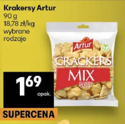 Krakersy Artur Mix promocja w Delikatesy Centrum
