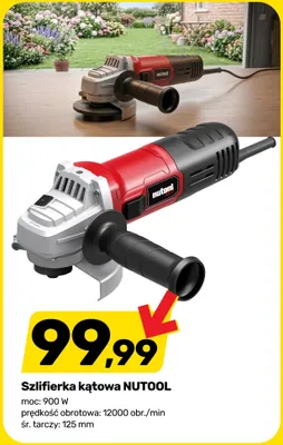 Szlifierka kątowa NUTOOL moc: 900W prędkość obrotowa: 12000 obr./min śr. tarczy: 125mm promocja w Bricomarche