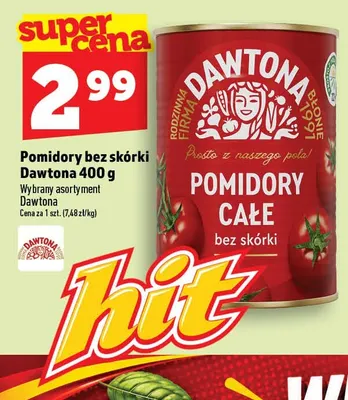 Pomidory bez skórki Dawtona promocja w TOPAZ