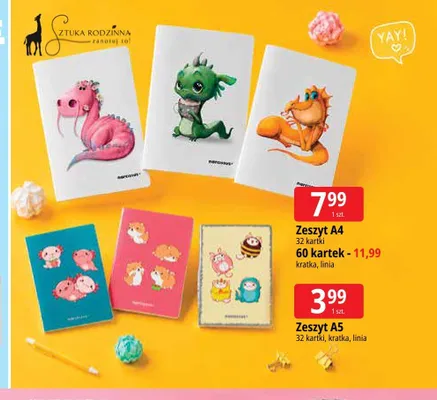 Zeszyt A4 Sztuka Rodzinna 32 kartki promocja w Leclerc