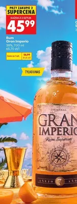 Rum Gran Imperio 38% promocja w Biedronka