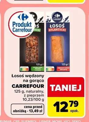 Łosoś wędzony na gorąco z pieprzem Carrefour promocja w Carrefour