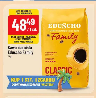 Kawa ziarnista Eduscho Family promocja w POLOmarket