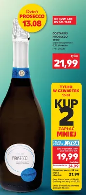 Wino Costaros Prosecco promocja w Kaufland