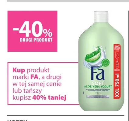 Żel pod prysznic Soft Aloe Vera Yogurt Fa promocja w Hebe