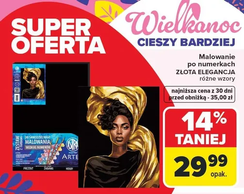 Malowanie po numerach ZŁOTA ELEGANCJA różne wzory promocja w Carrefour