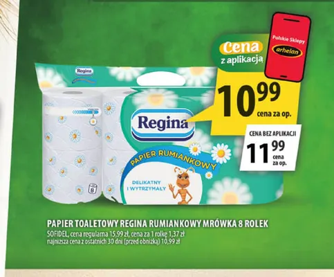 Papier toaletowy Regina rumiankowy Mrówka 8-pak promocja w Arhelan