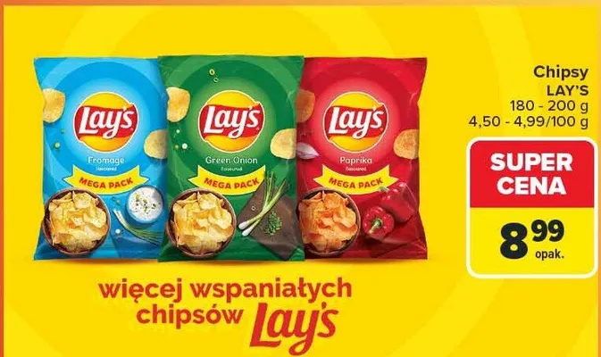 Chipsy Mega Pack fromage promocja w Carrefour