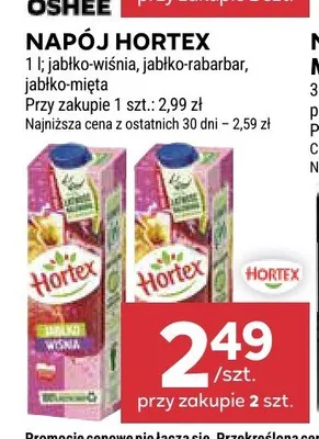 Napój Hortex jabłko-mięta promocja w Stokrotka