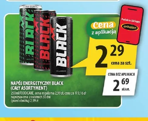 Napój energetyczny Black Mojito promocja w Arhelan