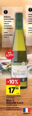 Wino Riesling A.D.P. Expert Club białe wytrawne promocja w Intermarche