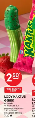 Lody Kaktus Gibek na patyku promocja w Żabka