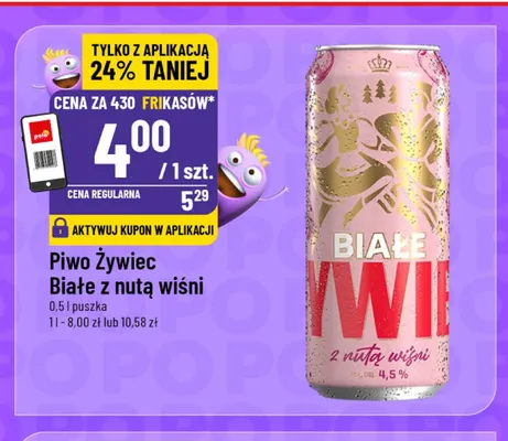 Piwo Żywiec Białe z nutą wiśni promocja w POLOmarket