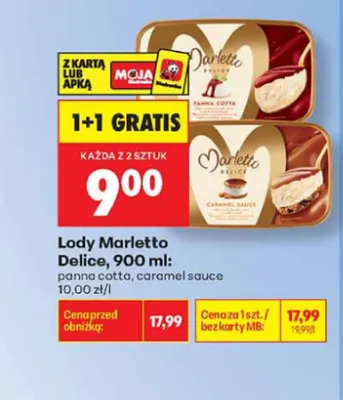 Lody Marletto Delice caramel sauce promocja w Biedronka