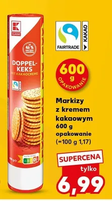 Markizy z kremem kakaowym Finton's promocja w Kaufland