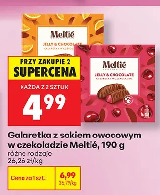 Galaretka z sokiem owocowym w czekoladzie Meltié promocja w Biedronka