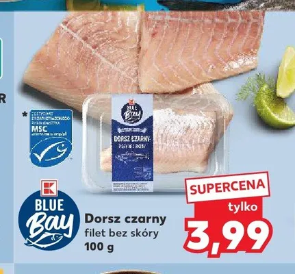 Dorsz czarny filet bez skóry Blue Bay promocja w Kaufland