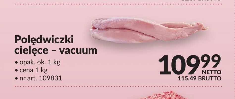 Polędwiczki cielęce vacuum promocja w Makro