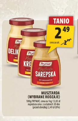 Musztarda delikatesowa Prymat promocja w Arhelan