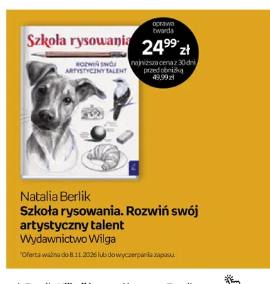 Książka Szkoła rysowania. Rozwiń swój artystyczny talent Natalia Berlik Wydawnictwo Wilga promocja w Empik