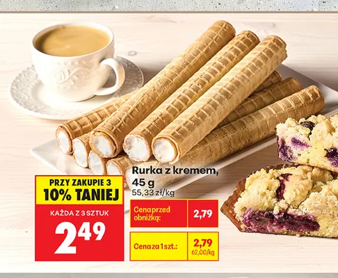 Rurka z kremem promocja w Biedronka