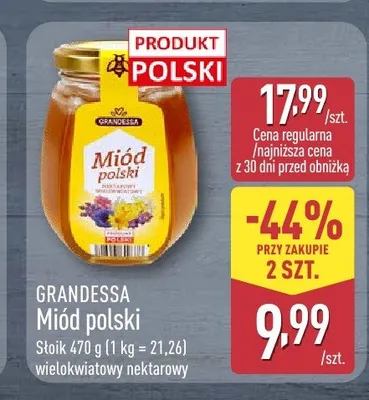 Miód polski Grandessa promocja w Aldi
