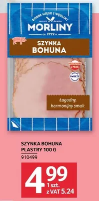 Szynka bohuna plastry 100 g promocja w Selgros