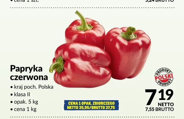Papryka czerwona polska promocja w Makro