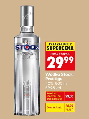 Wódka Stock Prestige promocja w Biedronka