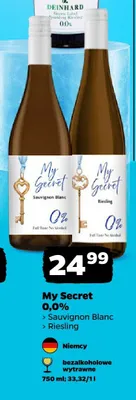 Wino bezalkoholowe My Secret Sauvignon Blanc promocja w Netto