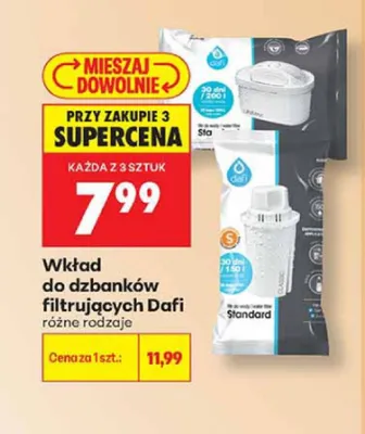 Wkład do dzbanków filtrujących Dafi promocja w Biedronka