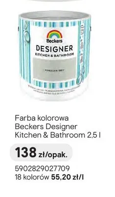 Farba kolorowa Beckers Designer Kitchen & Bathroom promocja w Castorama