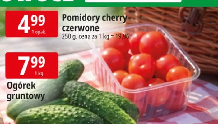 Pomidory cherry czerwone promocja w Leclerc