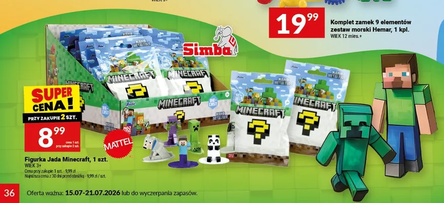 Figurka Jada Minecraft Nano Metalfigs promocja w Twój Market
